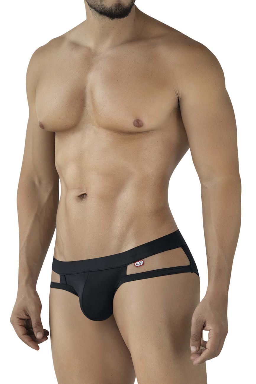 Pikante 2114 Lenox Mens Modern Minimalist Briefs Black