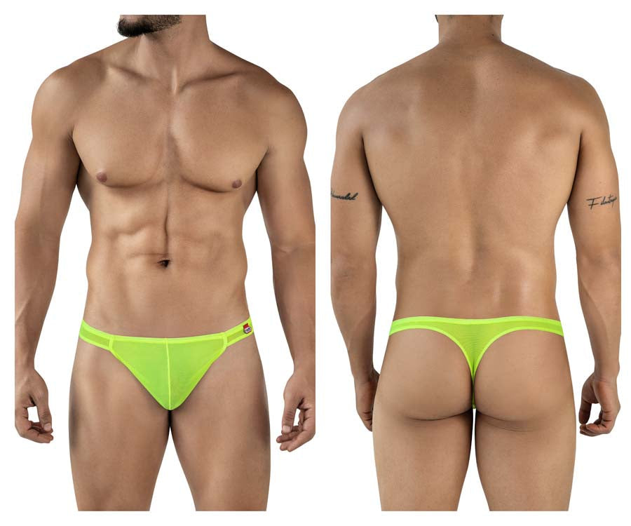 Pikante 2115 Amusing Mens Barley There Thongs Neon Green