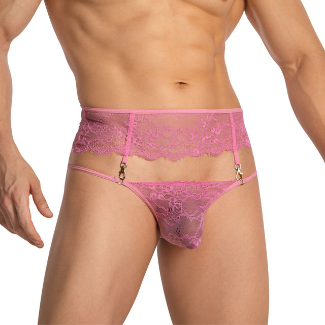 JCSTK - Secret Male Mens Bikini Brief Garterbelt SMI072 Pink