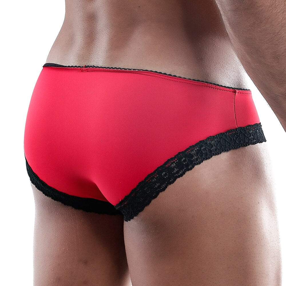 JCSTK - Secret Male SMI012 Panty for Men, Male Bikini Underwear Red