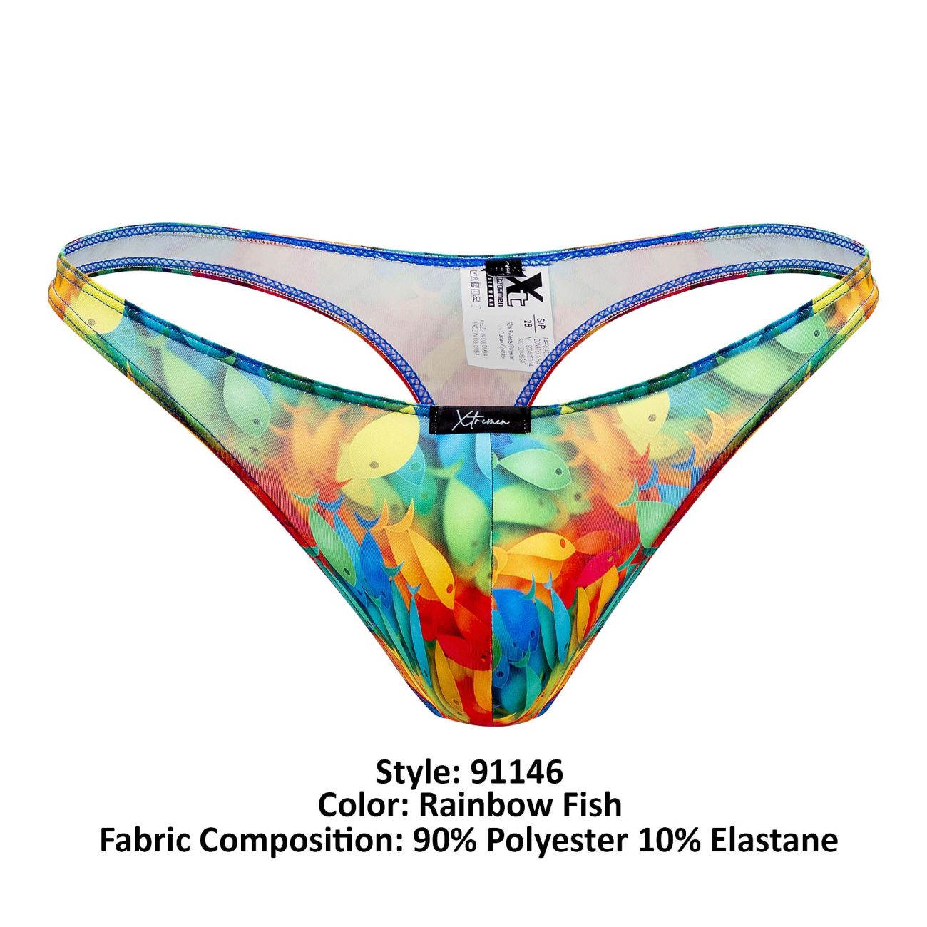 JCSTK - Xtremen 91146 Printed Microfiber Thongs Rainbow Fish