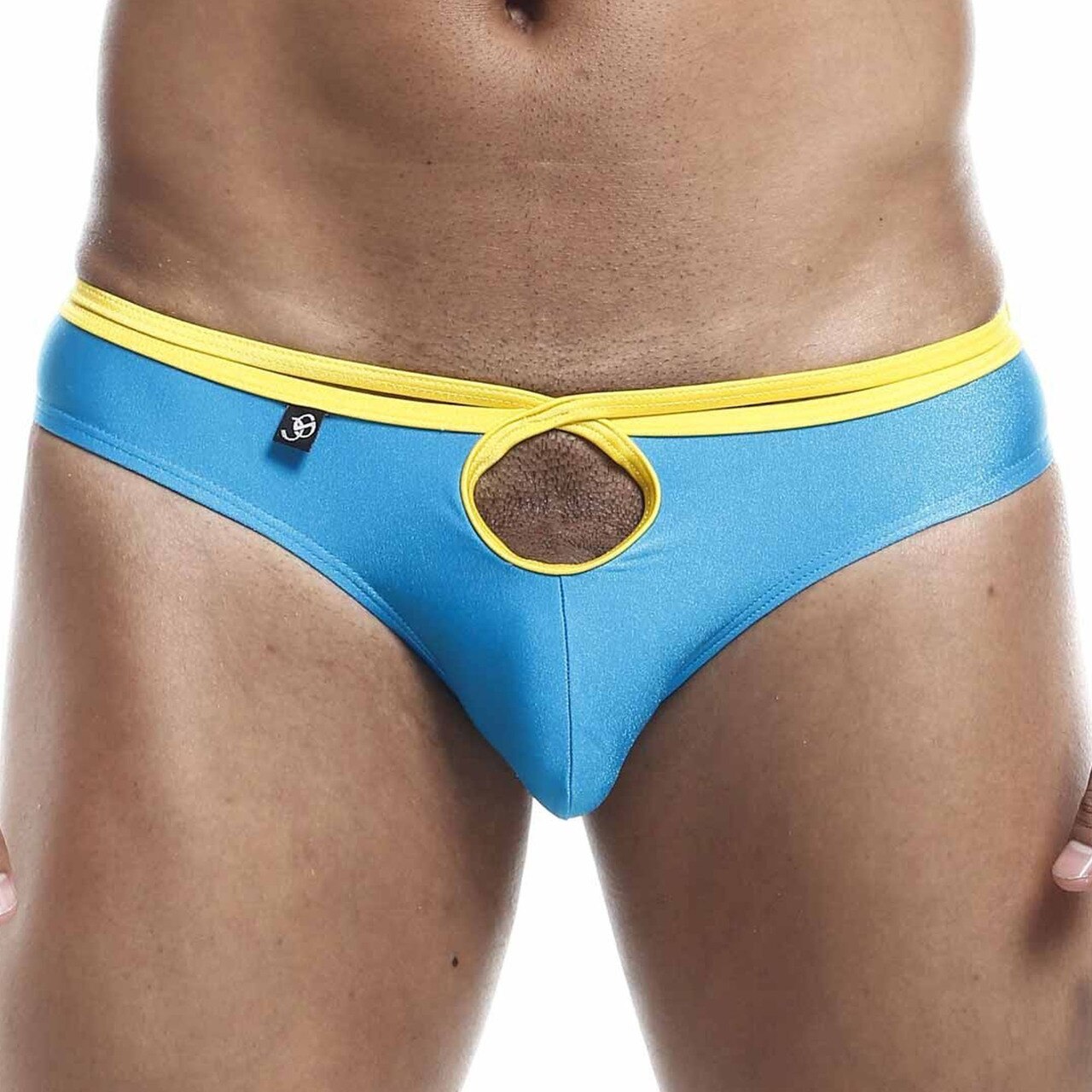 JCSTK - Mens Joe Snyder Front & Back Hole Bikini Brief Turquoise