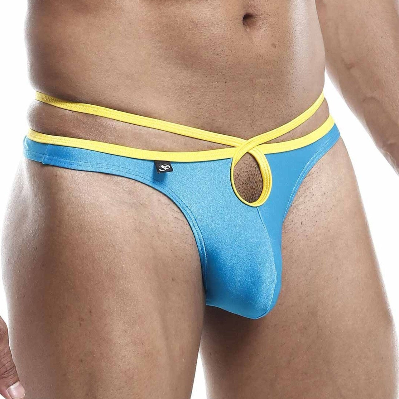 JCSTK - Mens Joe Snyder Front & Back Hole Thong Turquoise