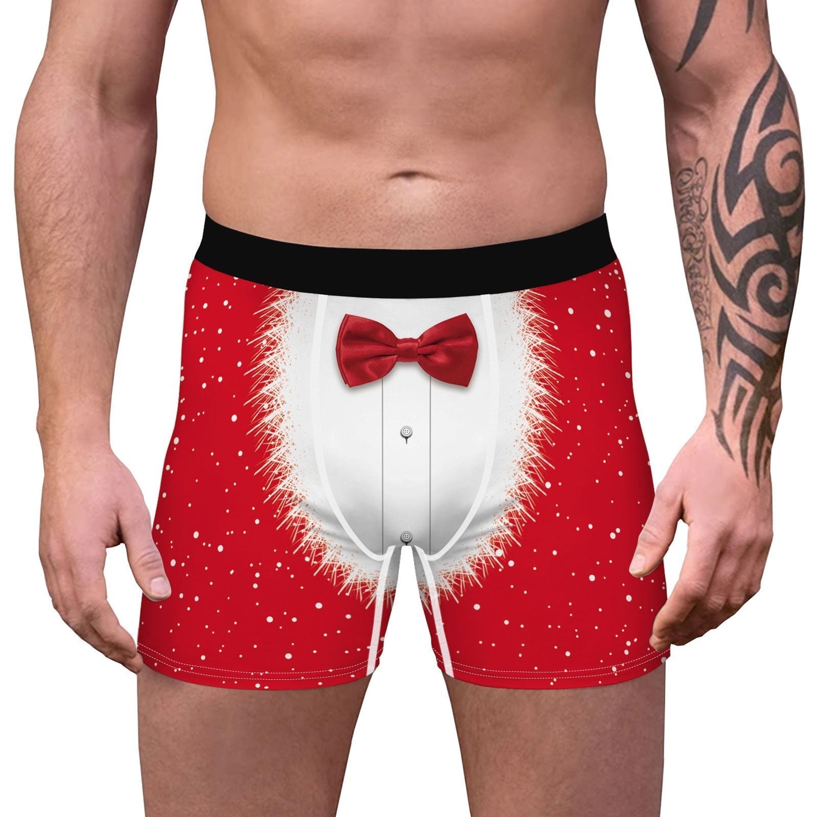 JCSTK - XMAS GIFT - Mens Christmas Printed Boxer Shorts Holiday Underwear