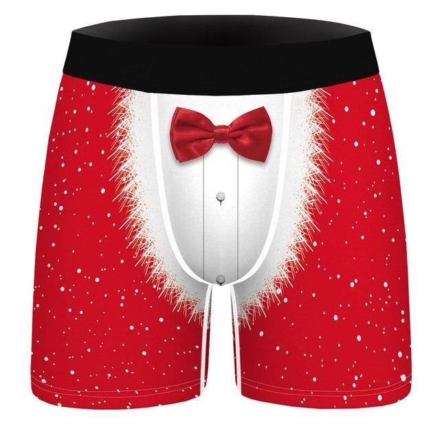 JCSTK - XMAS GIFT - Mens Christmas Printed Boxer Shorts Holiday Underwear