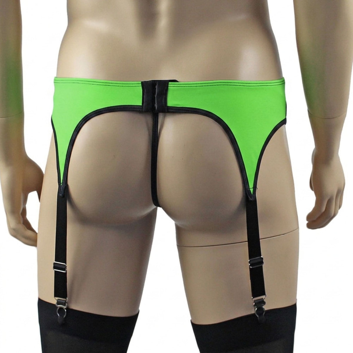 Mens Risque Garterbelt with Adjustable Garters (neon green plus other colours)