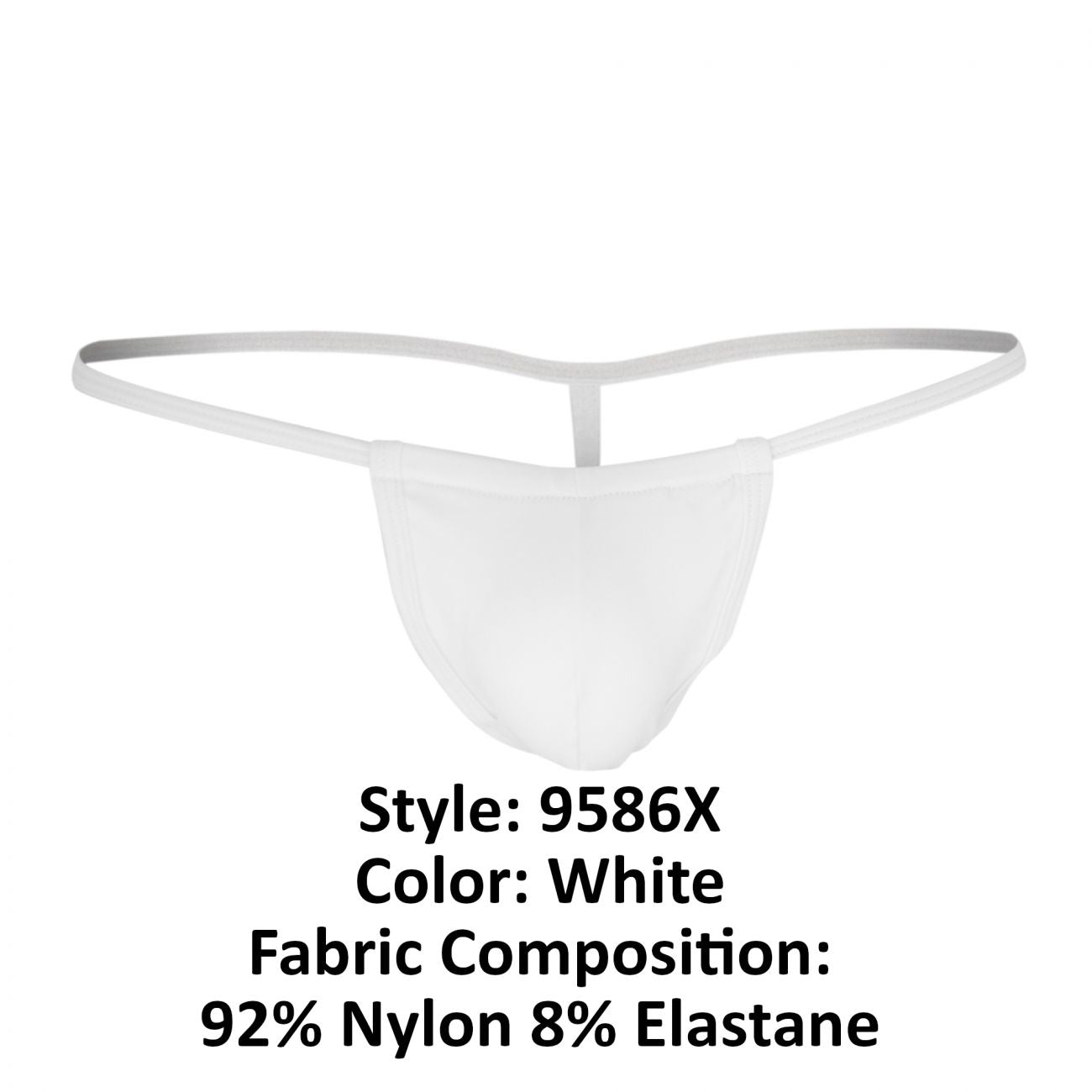 CandyMan 9586X Basic Thong White Plus Sizes