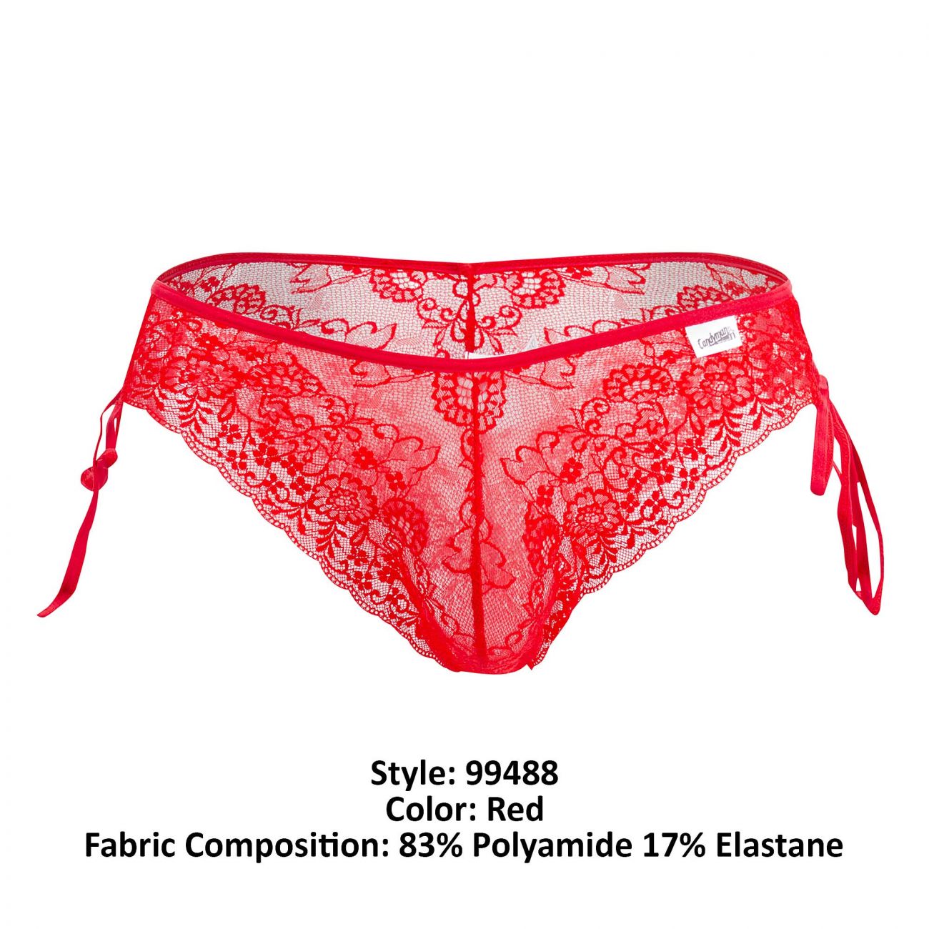 CandyMan 99488 Side Tie Lace Bikini Red