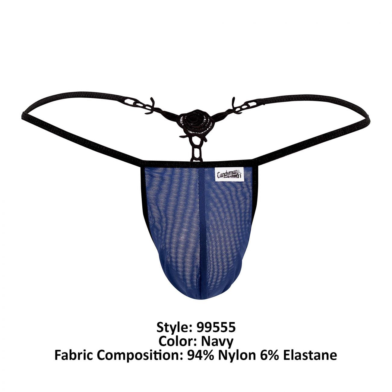 CandyMan 99555 Rose G-String Navy