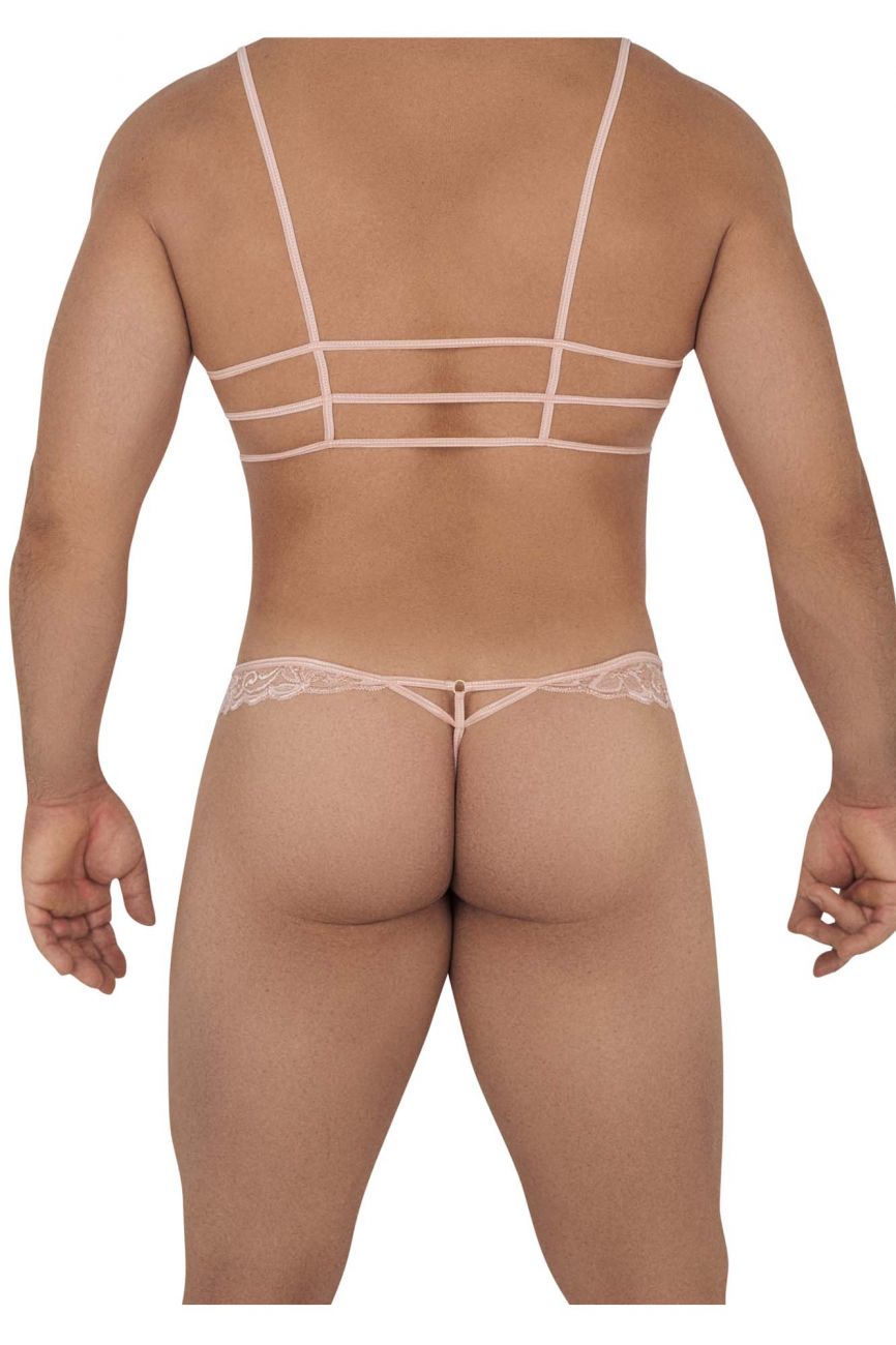 CandyMan 99604 Harness-Thongs Outfit Rose