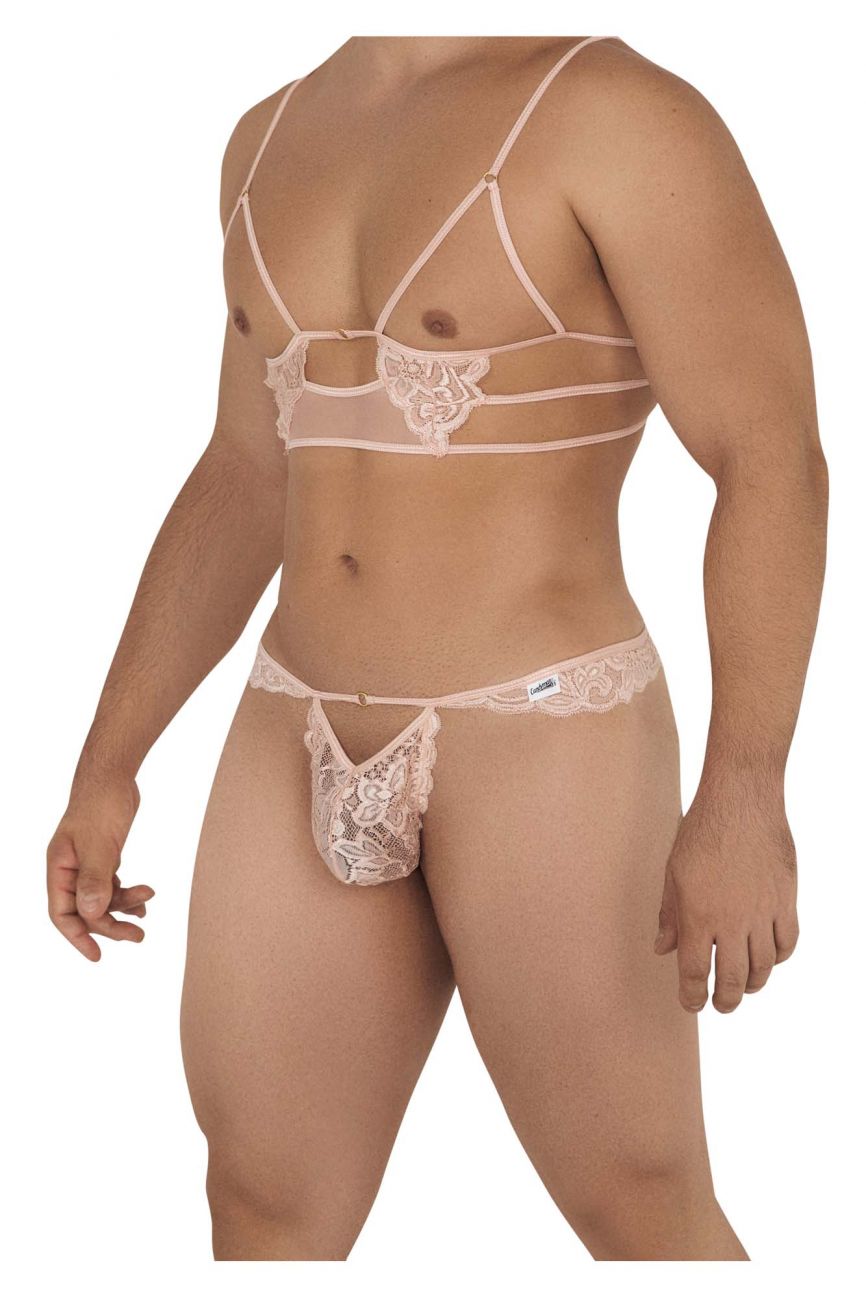 CandyMan 99604 Harness-Thongs Outfit Rose
