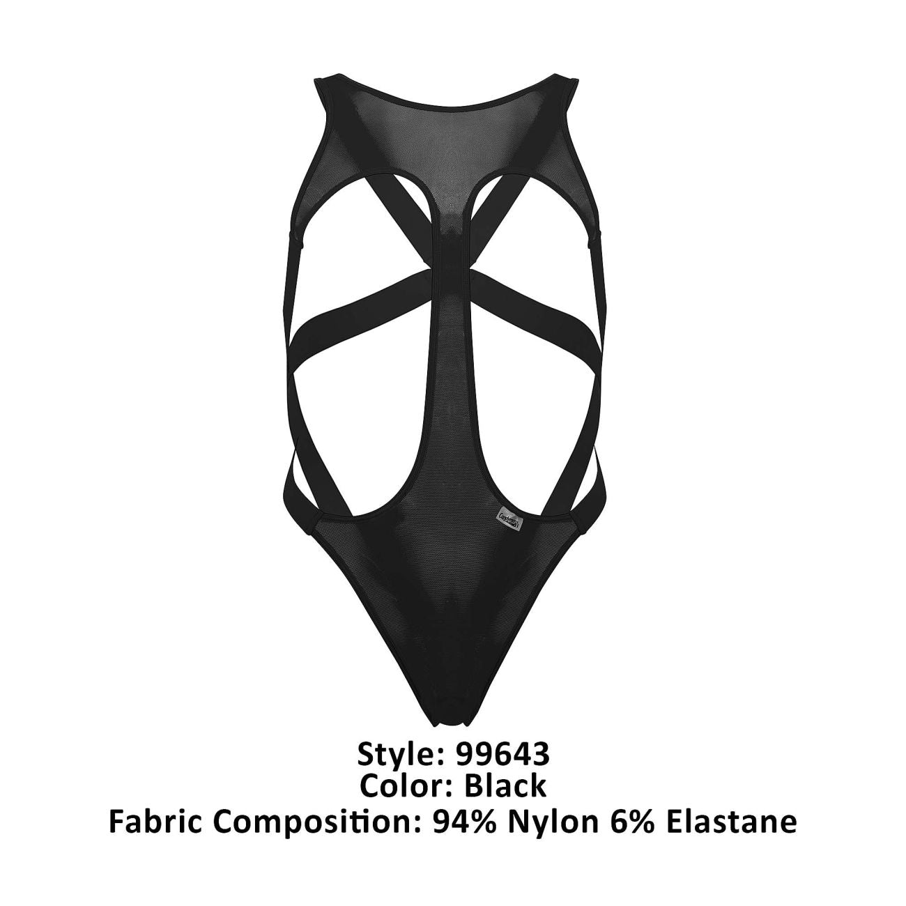 CandyMan 99643 Mesh Bodysuit Black