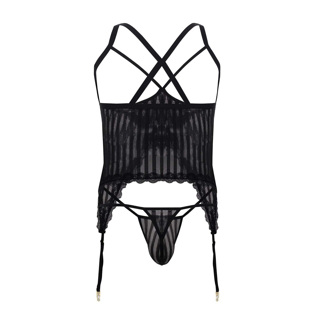 CandyMan 99654 Mesh Two Piece Set Black