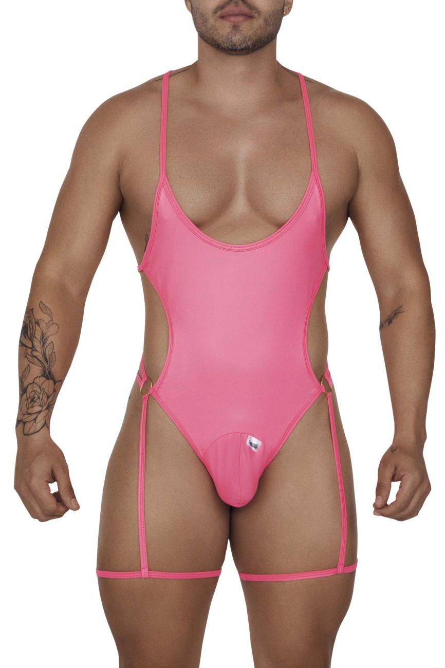 CandyMan 99697 Garter Bodysuit Pink
