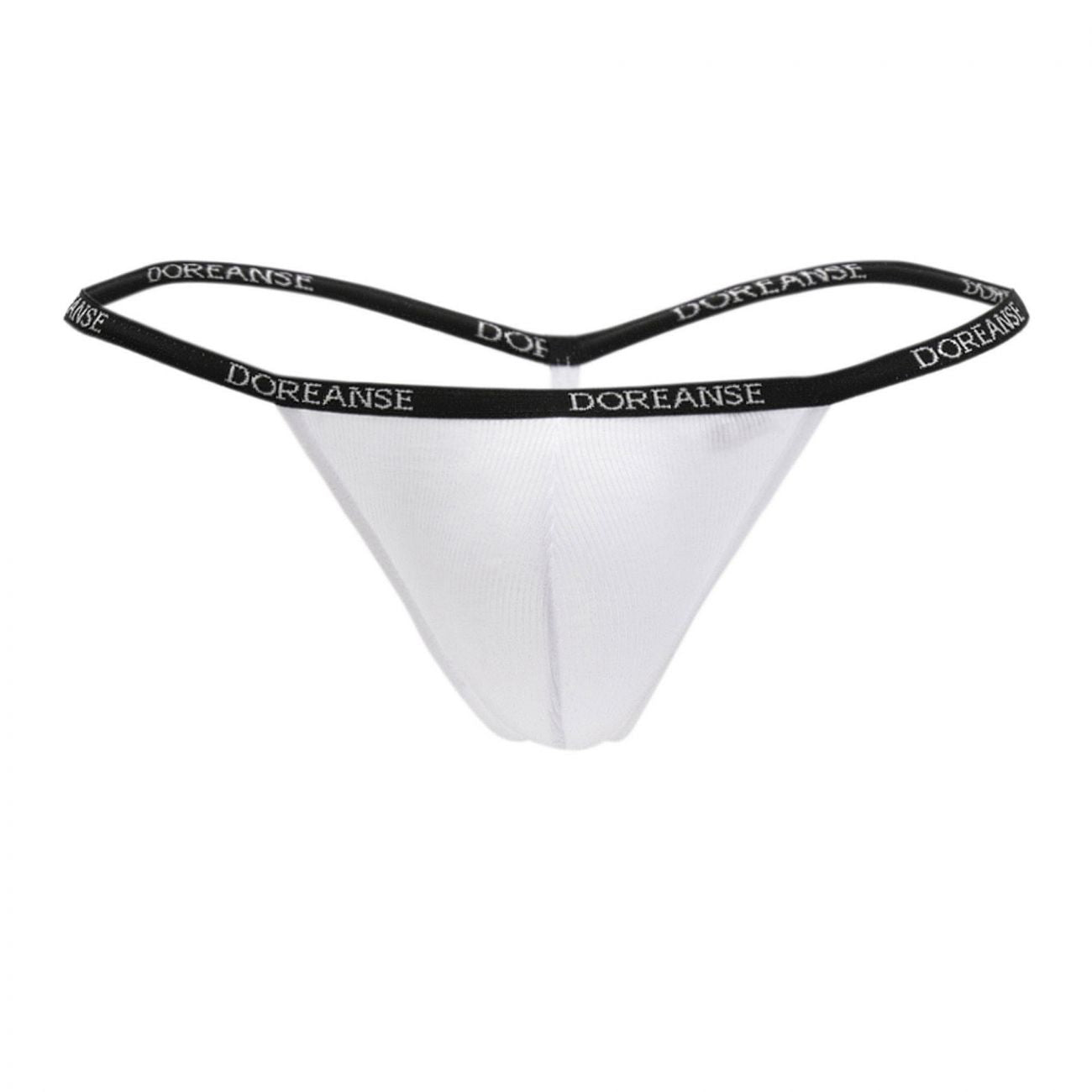 Doreanse 1330-WHT Ribbed Modal T-thong