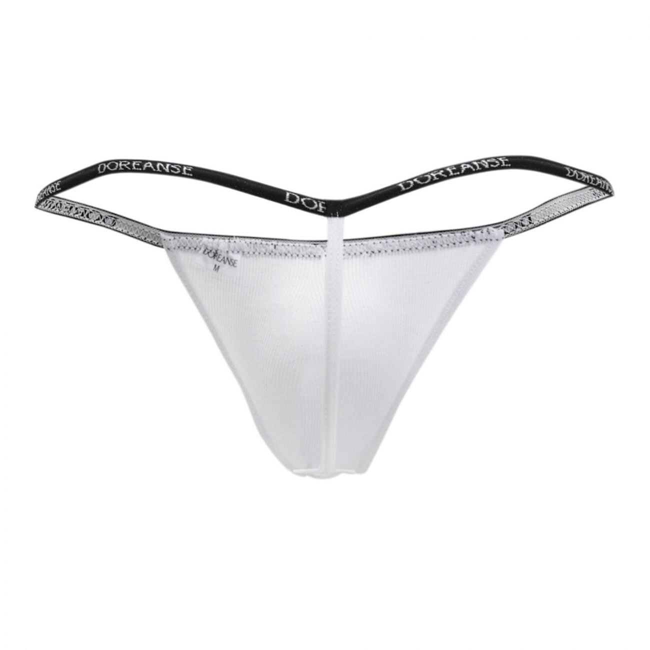 Doreanse 1330-WHT Ribbed Modal T-thong