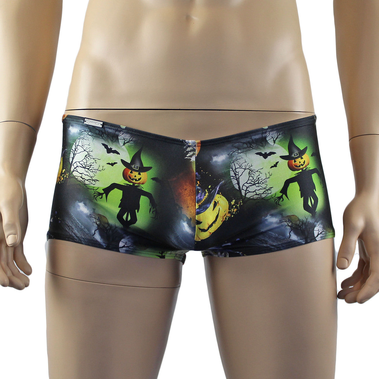 Mens Halloween Witches Pumpkins and Bats Boxer Shorts