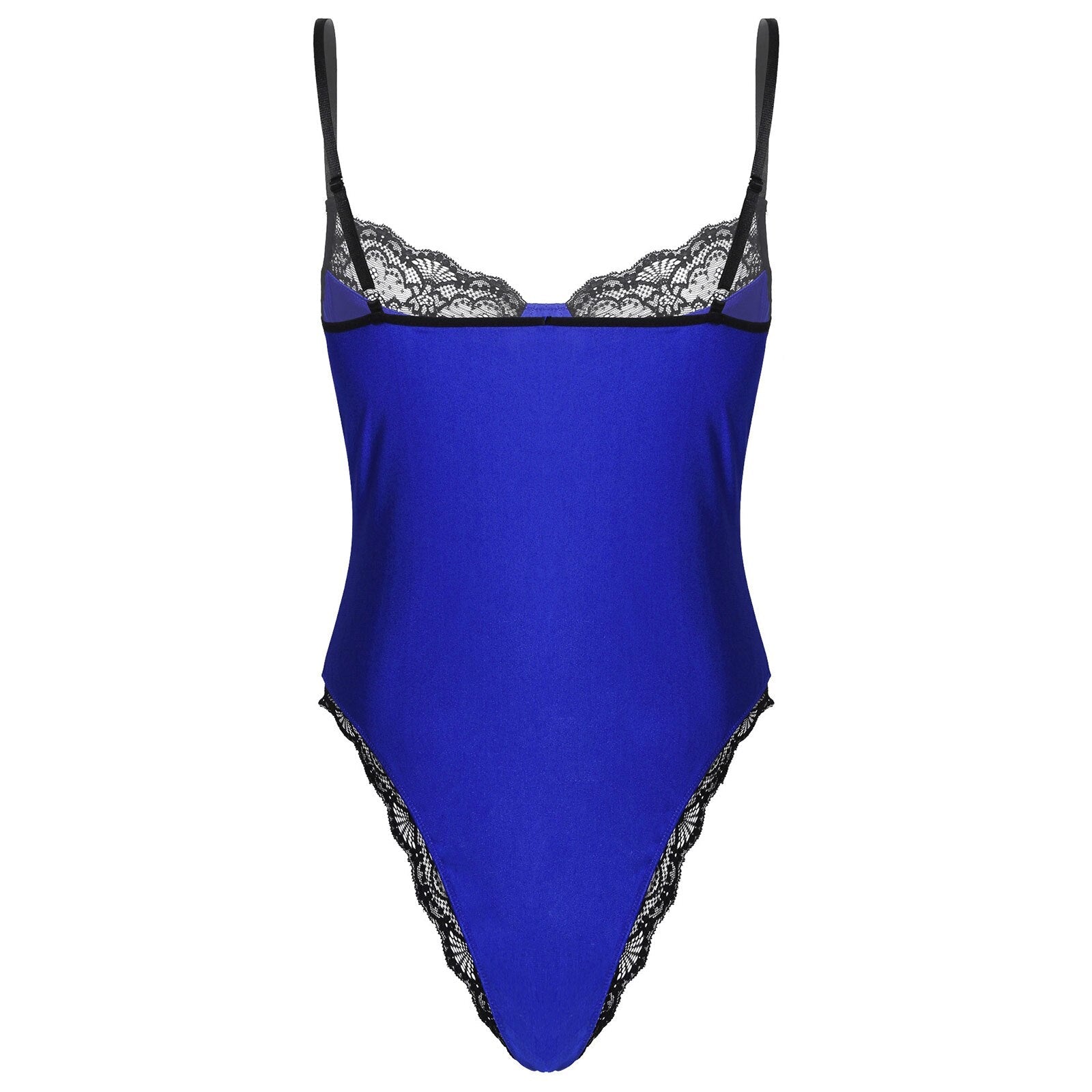 JCSTK - Mens Femme One Piece Bodysuit with Wireless Top Royal Blue