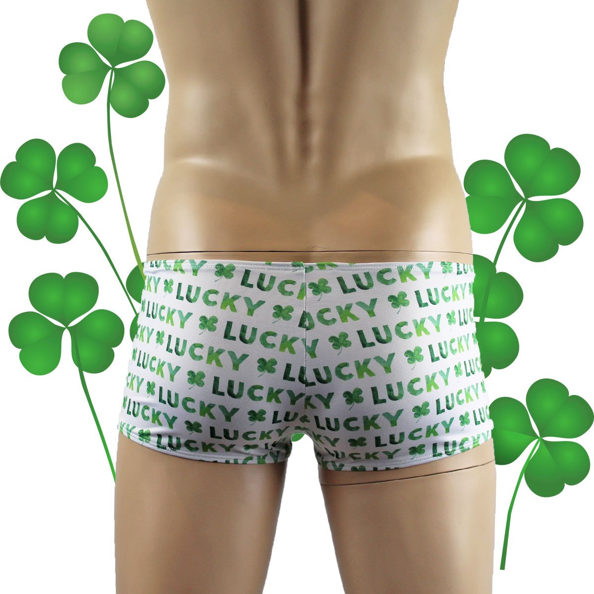 Mens St Patricks Day Lucky Mini Boxer Shorts