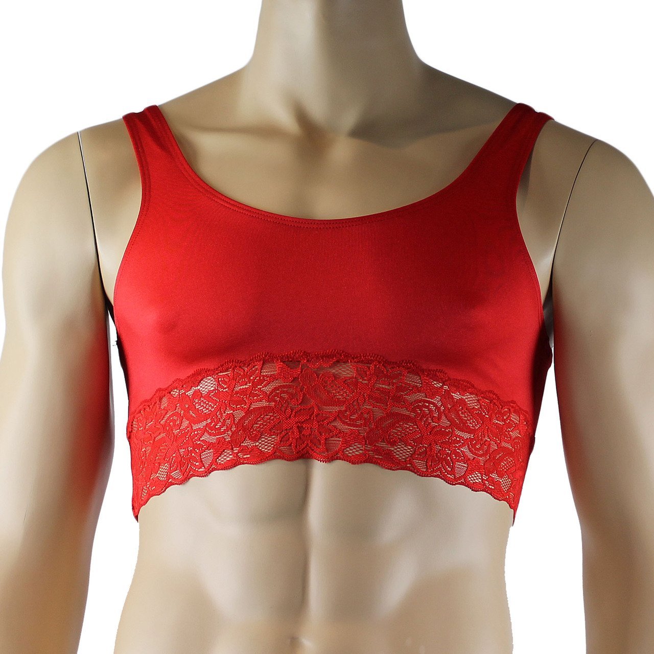 Male Lingerie Bra Camisole Top with Capri Bikini (red plus other colours)