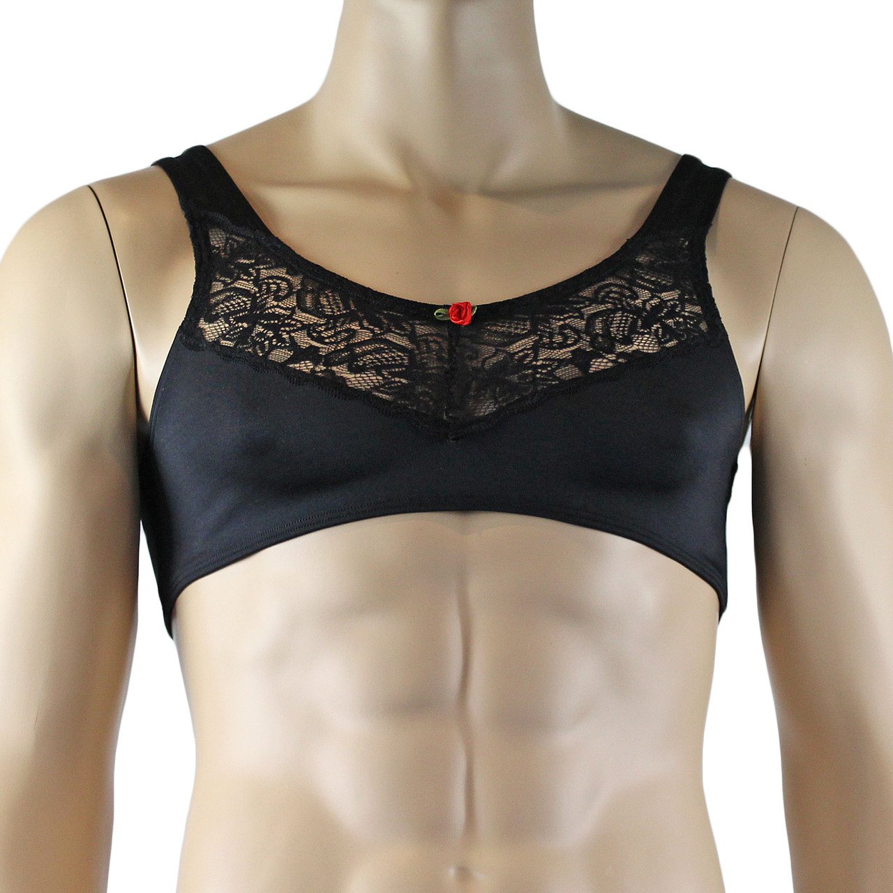 Male Lingerie Bra Top with V Lace front and Capri Bikini (black plus other colours)