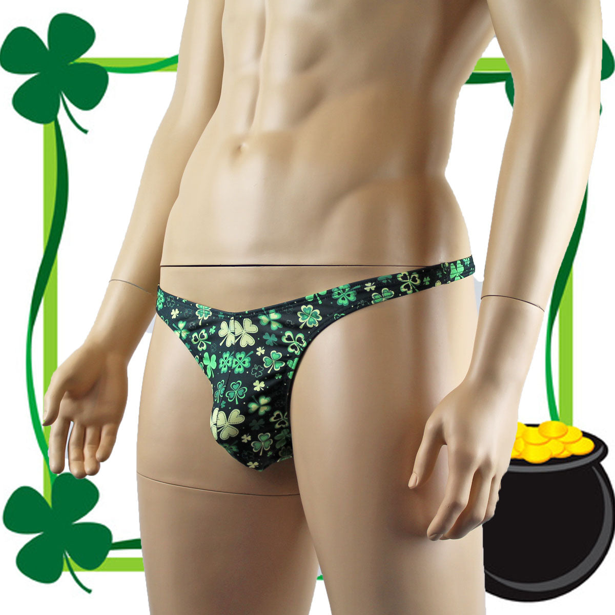 Mens St Patricks Day the Luck of the Irish Thong G string