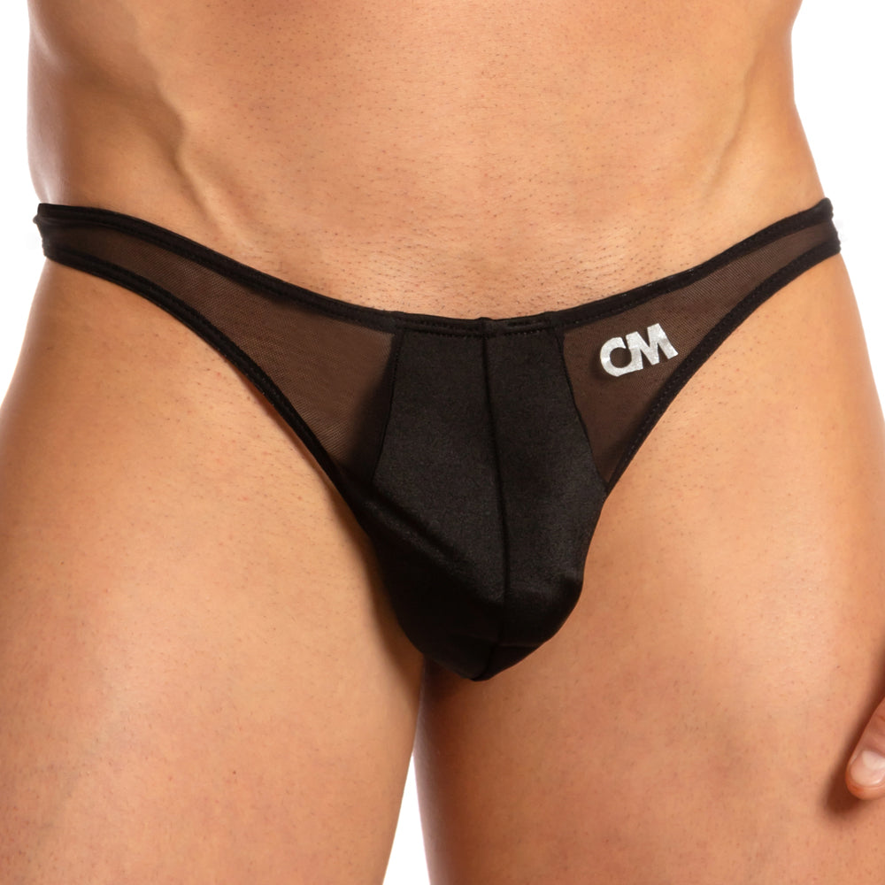 Cover Male CMK048 Stream Narrow Coverage Sheer Panel Thong Mens Underwear
