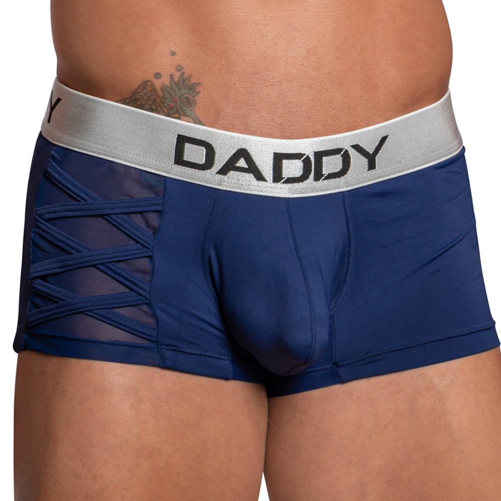 Daddy DDG010 Criss-Cross Side Mesh Mens Boxer Brief Underwear