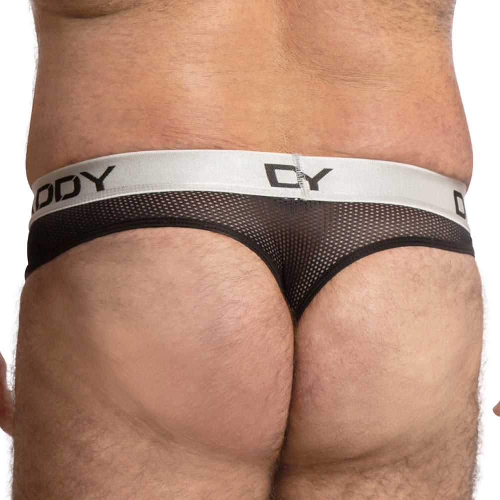 Daddy DDK036 Pouch Suspension Sheer Fishnet Back Thong Underwear for Men