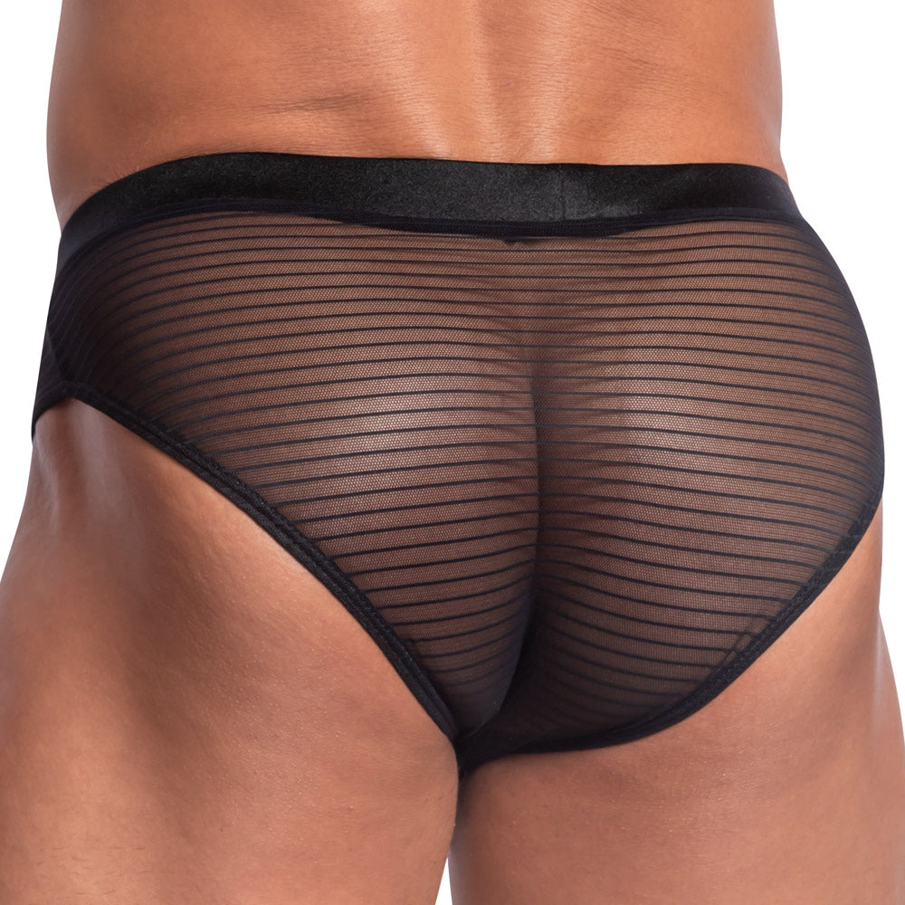 Daniel Alexander DAJ013 Bachelor Classic Stripes See-through Sheer Brief Underwear
