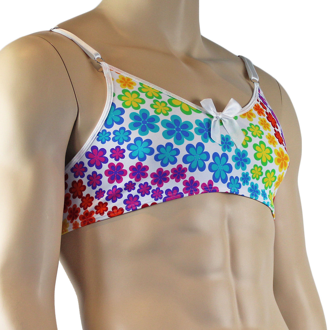 Mens Flower Girl Bra Top with Large Bow