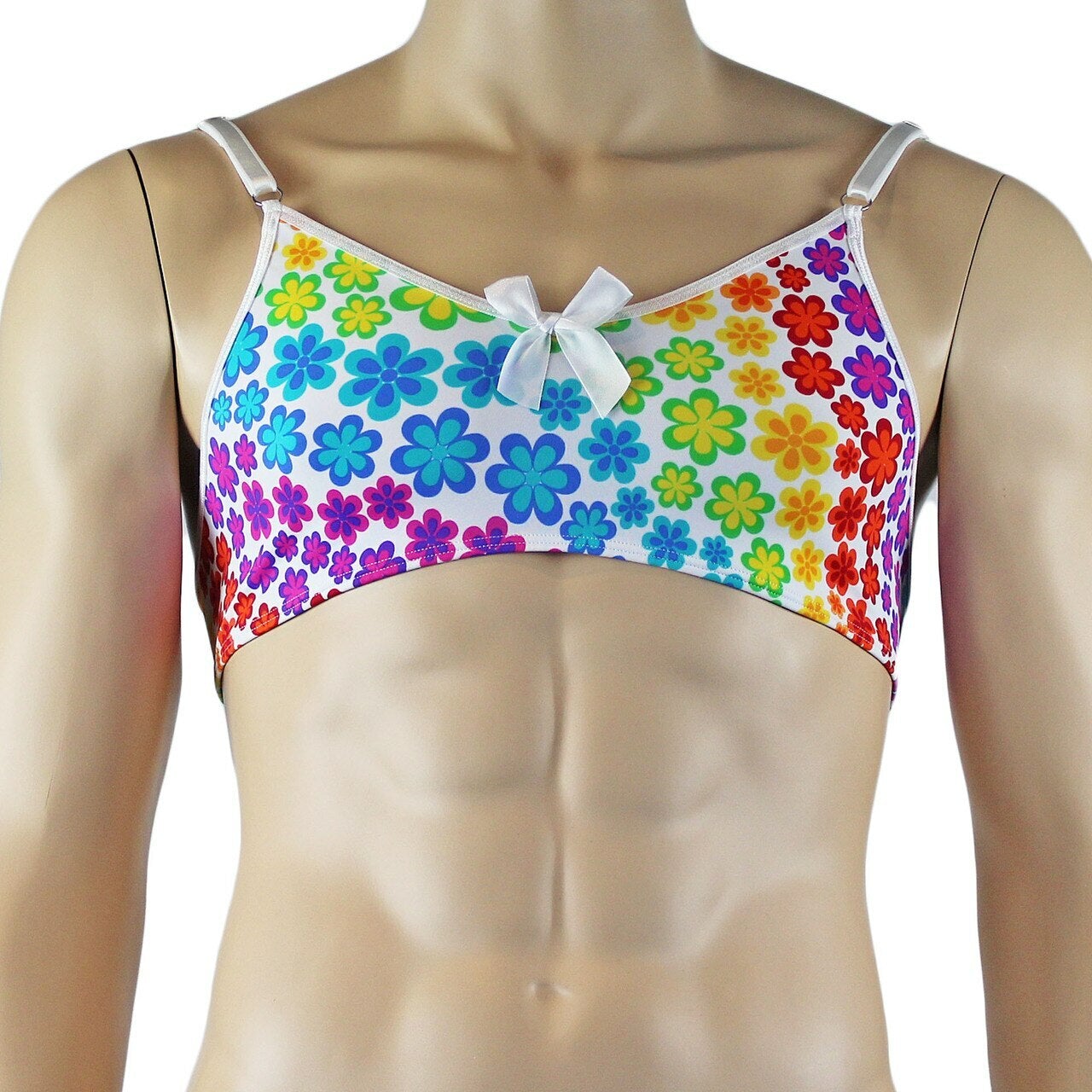 Mens Flower Girl Bra Top and G string with Large Bow