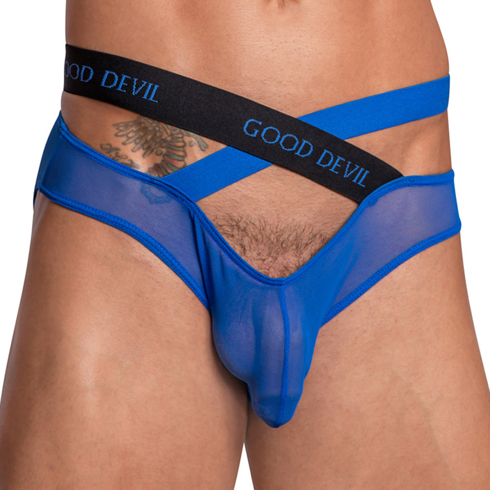Good Devil GDI034 See-Through Pouch Bikini Blue