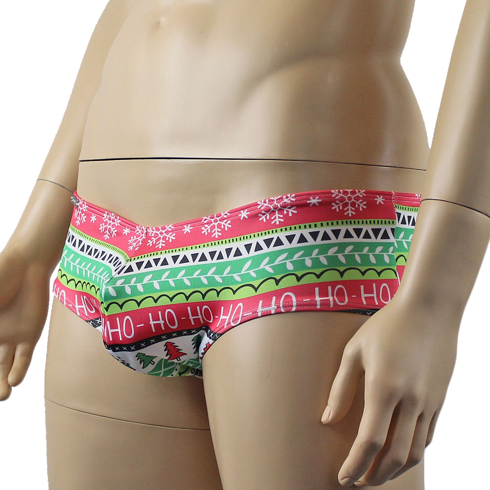 Christmas Gift Wrap Mens Boxer Brief Shorts Thong Xmas Underwear
