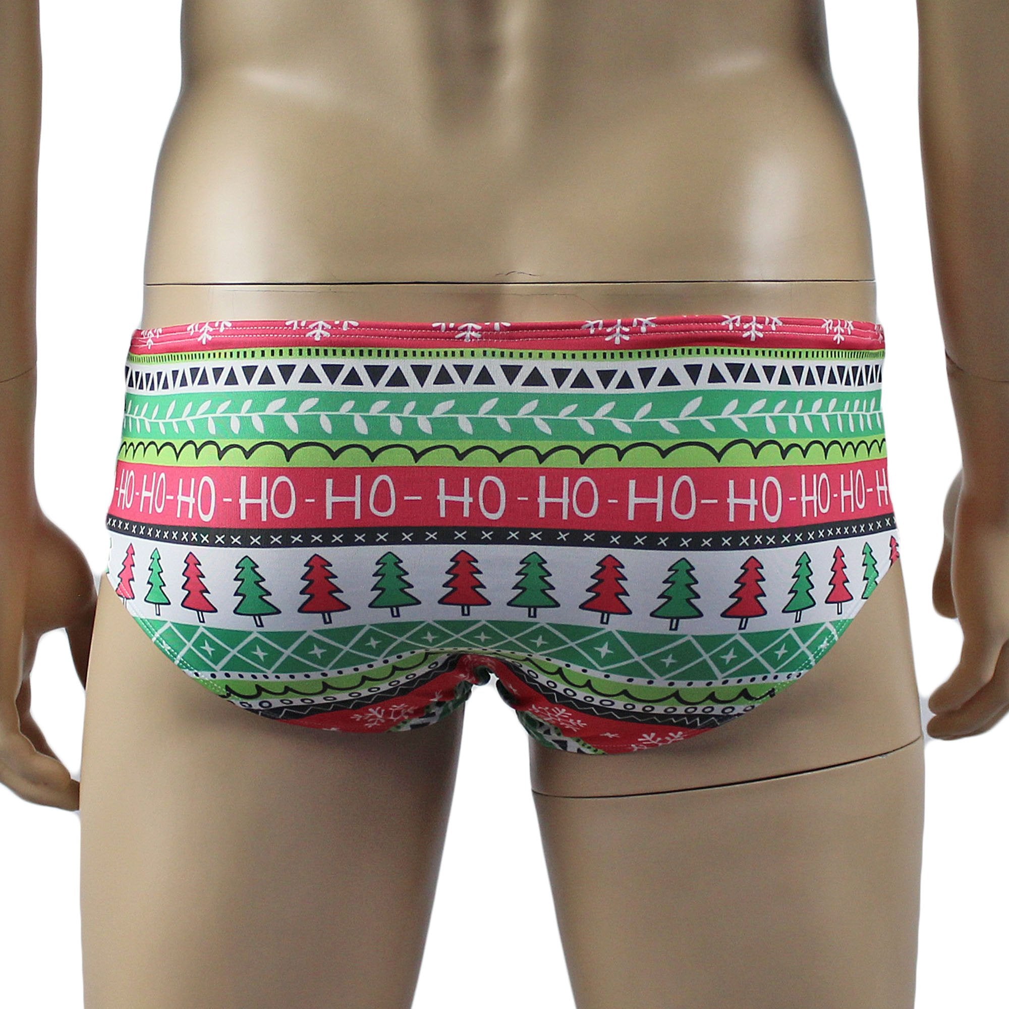 Christmas Gift Wrap Mens Boxer Brief Shorts Thong Xmas Underwear