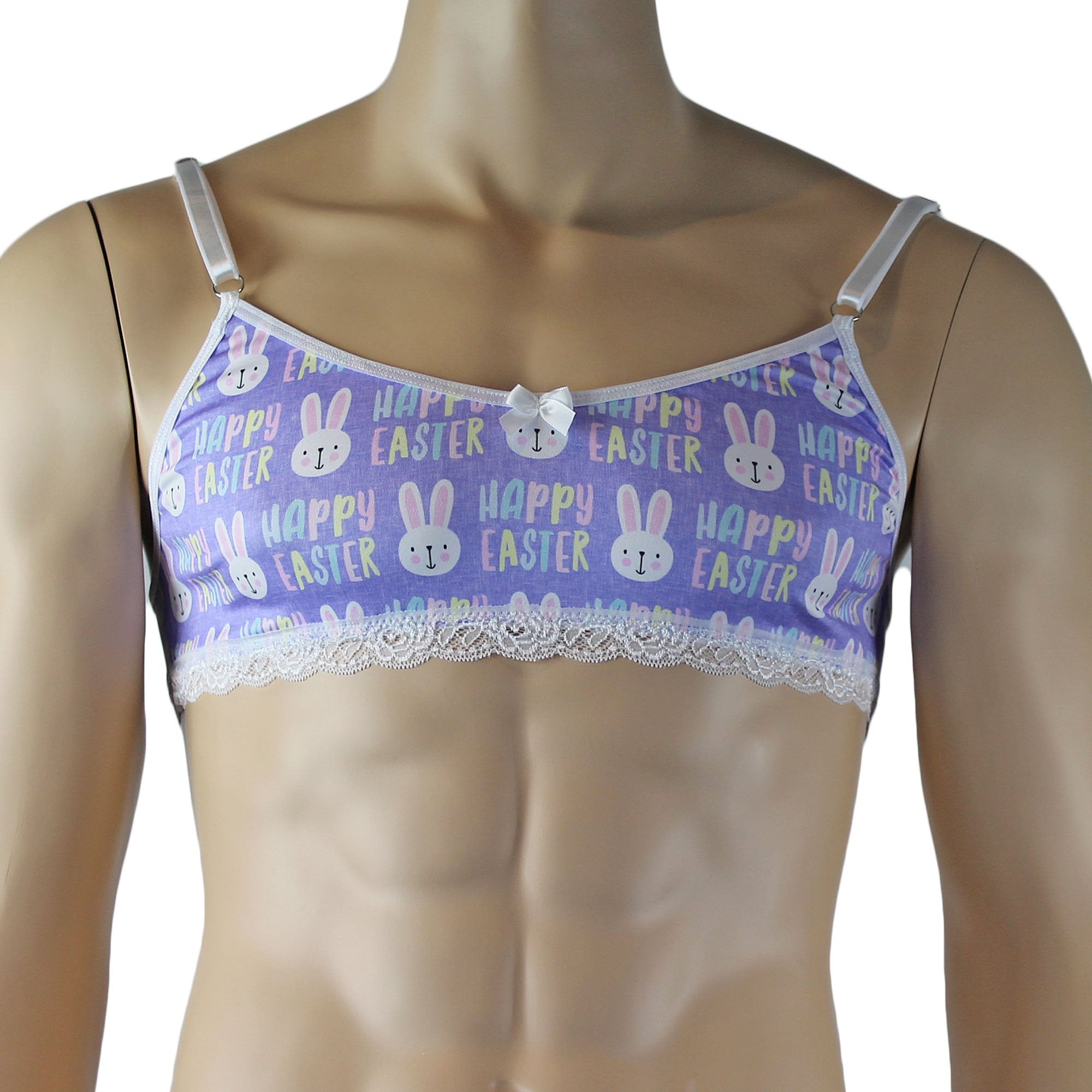 Mens Happy Easter Bra Top and Boxer Brief Set