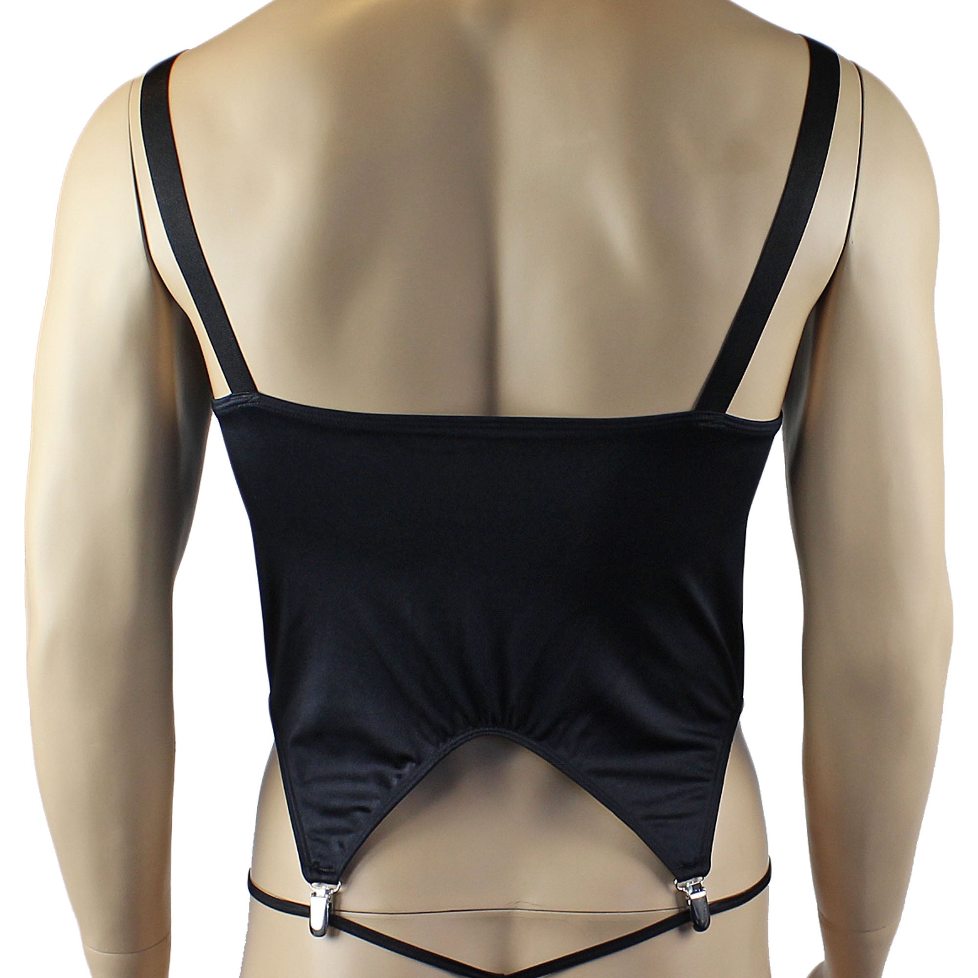 Mens Janice Corset Top, Thong and comes with Detachable Garters & Leg Bands - Sizes up to 3XL