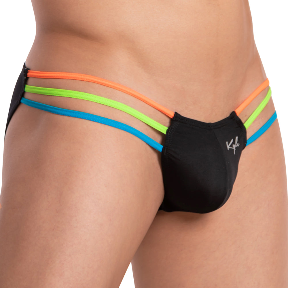 Kyle KLI036 High Voltage Multi Colour Three String Spandex Bikini for Men