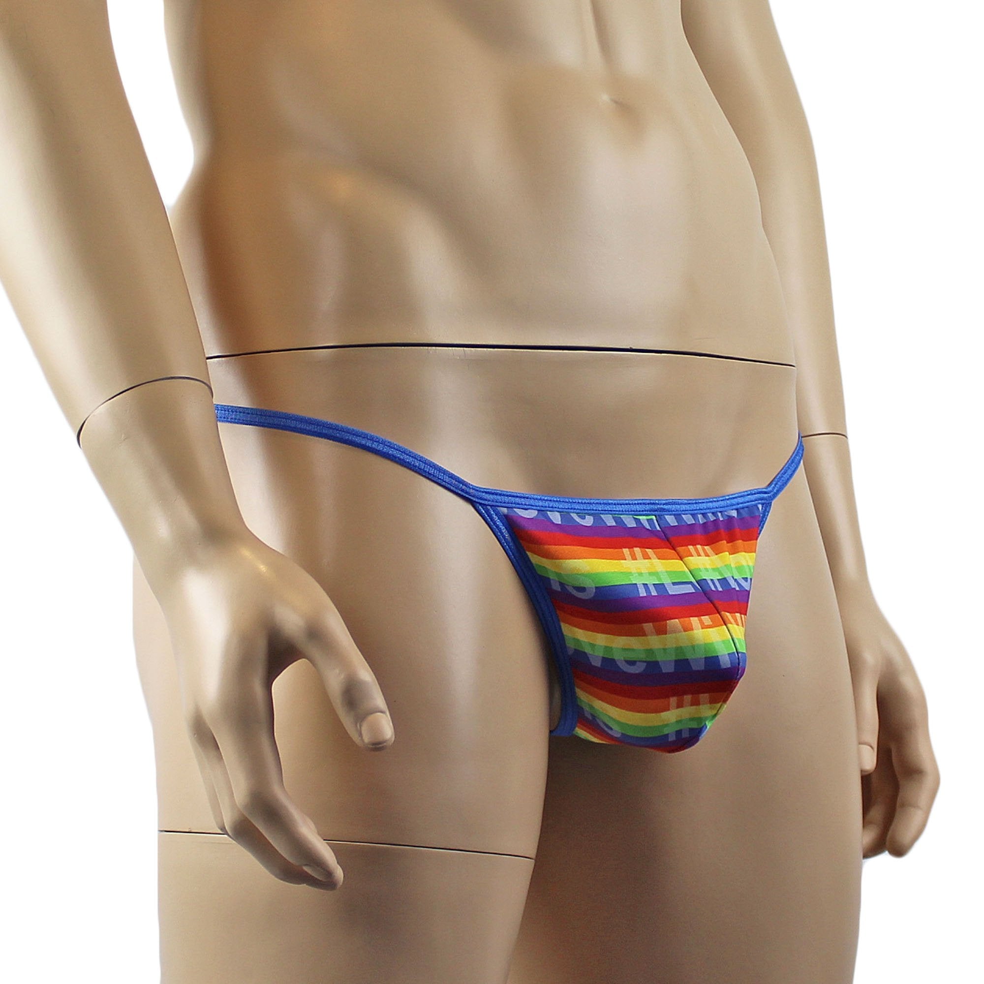Gay Pride Love Wins Mens Rainbow G string Pouch Underwear