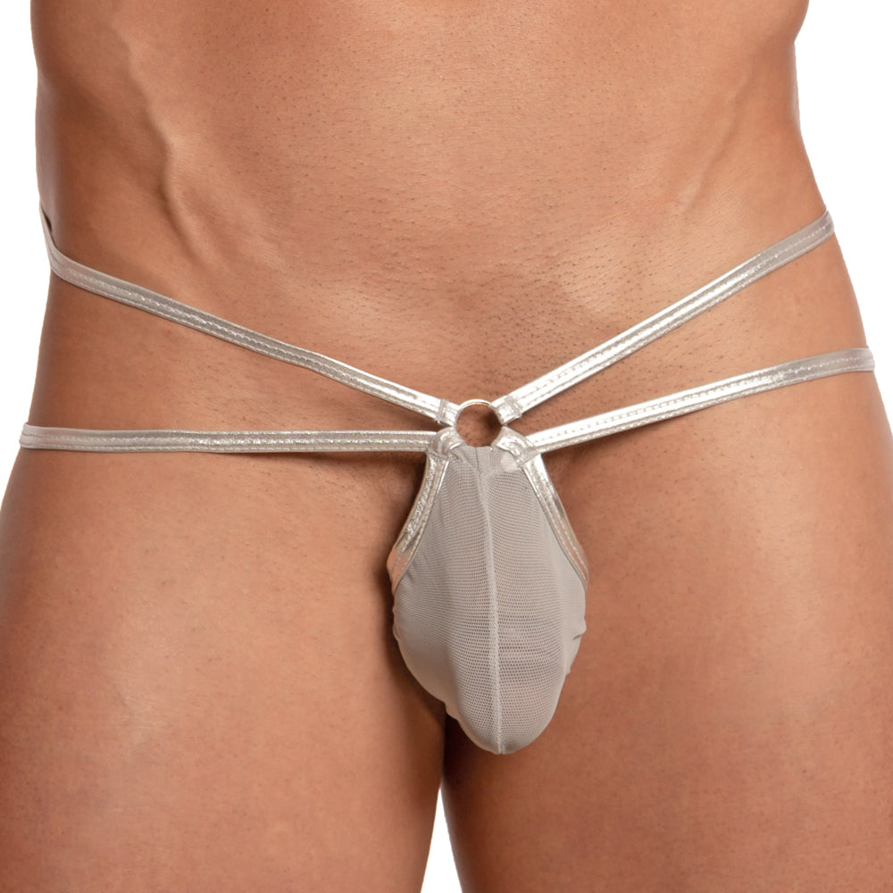 Miami Jock MJL029 Mens Web Metal Ring Sheer Pouch G-string Underwear