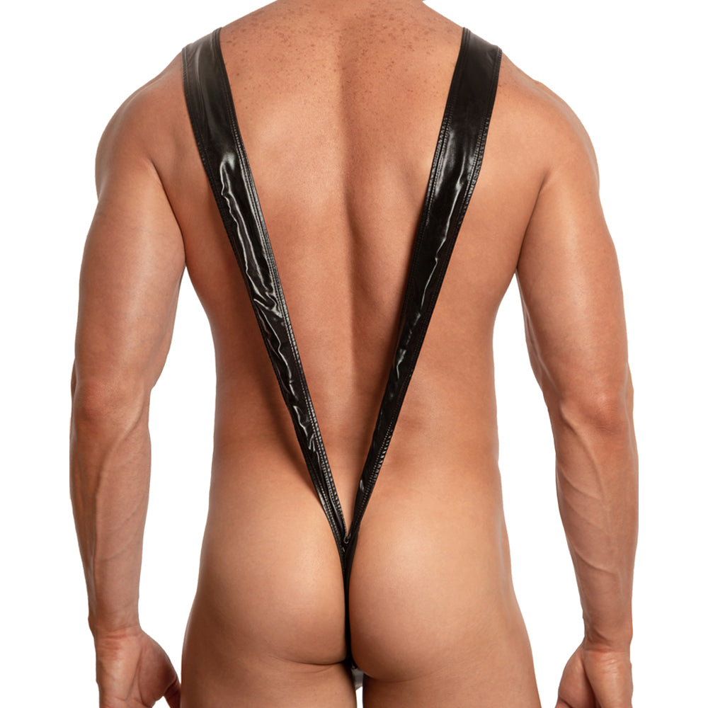 Miami Jock MJV026 Mens The Borat Wetlook Drop V-Line Body Suit Underwear