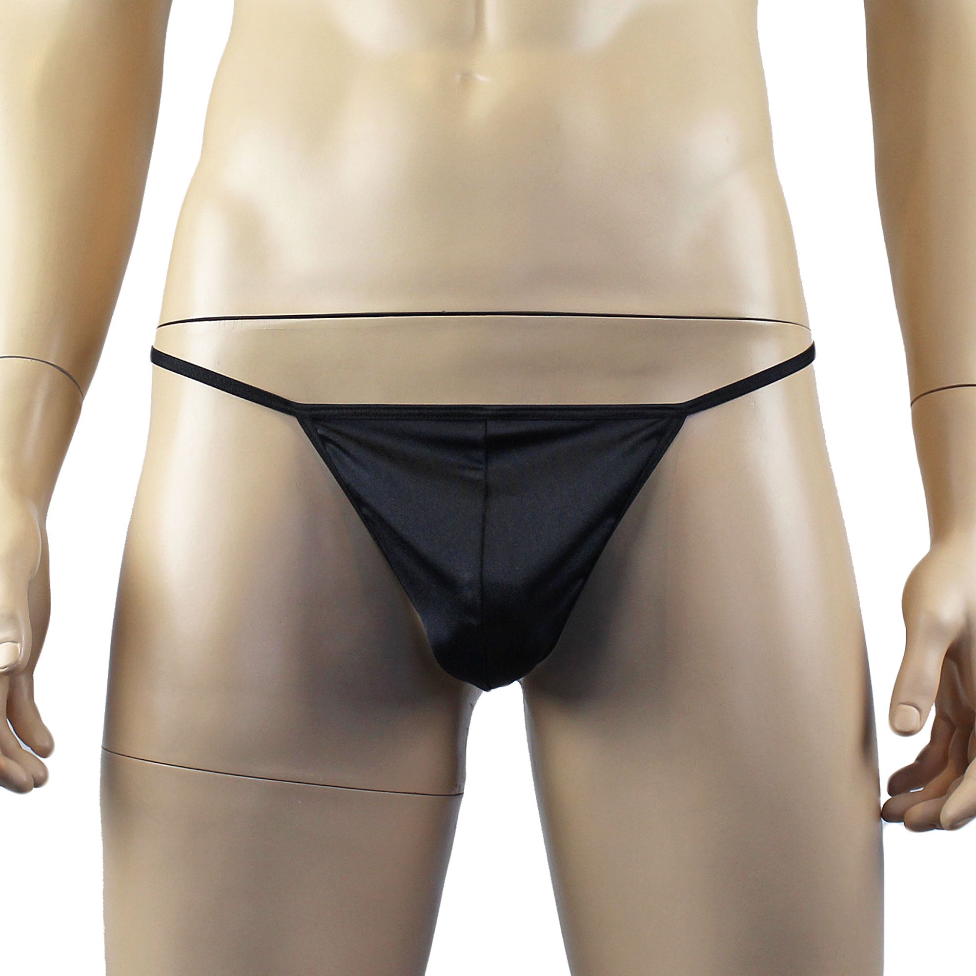 Mens Mick Keep It Simple Spandex Pouch G string with Thin Elastic Black