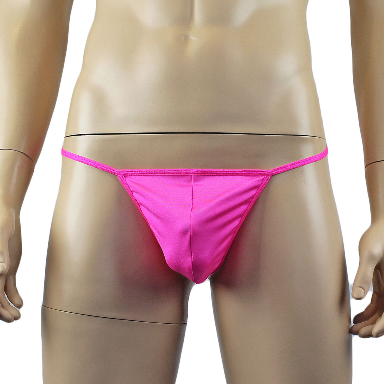 Mens Mick Keep It Simple Spandex Pouch G string with Thin Elastic Hot Pink