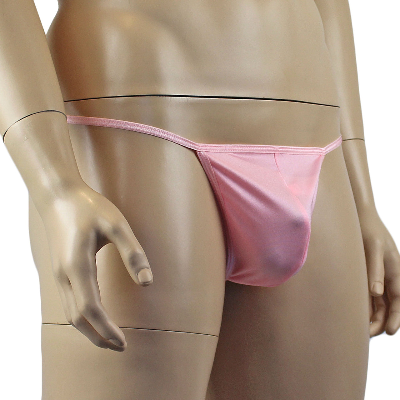 Mens Mick Keep It Simple Lycra Pouch G string with Thin Elastic Light Pink