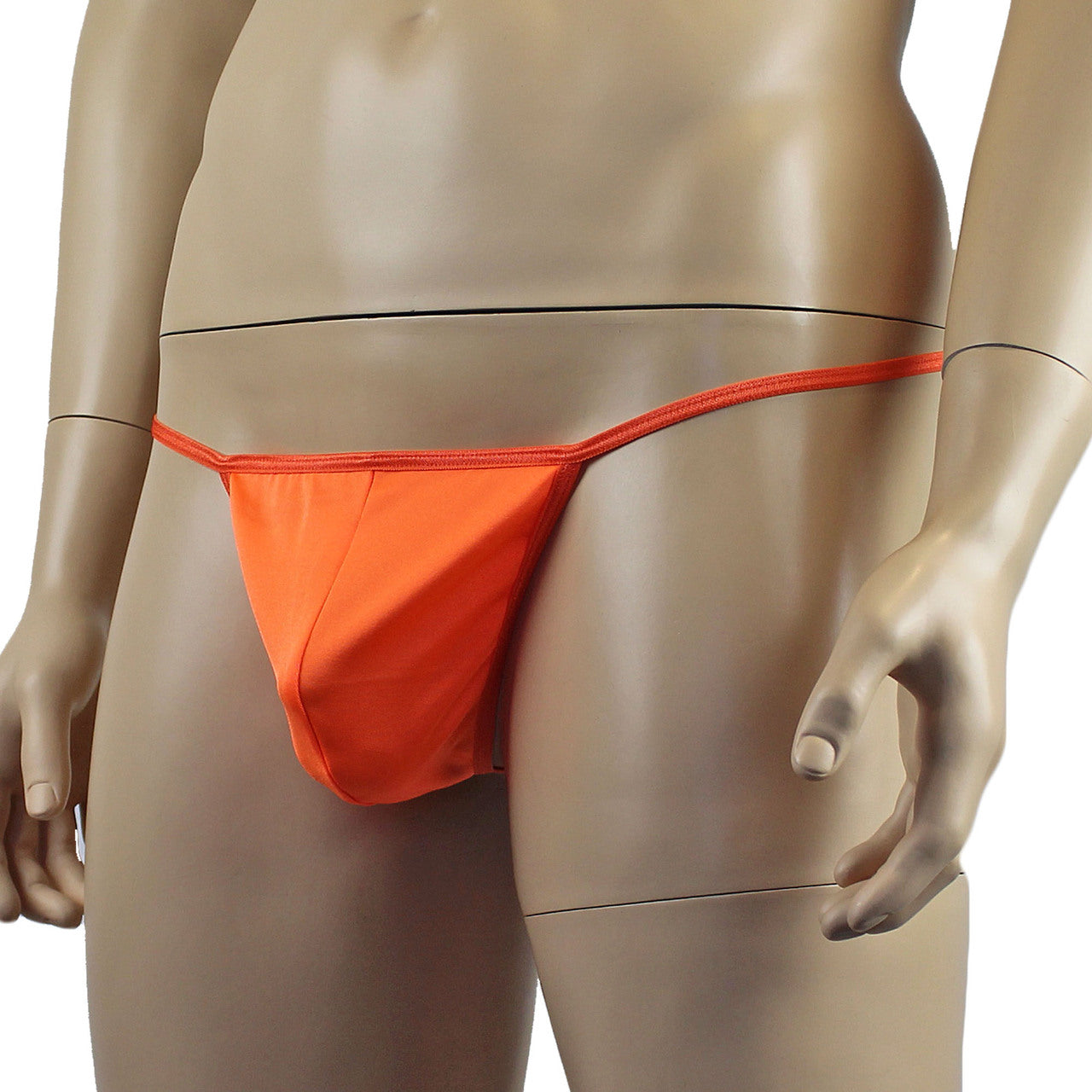 Mens Mick Keep It Simple Spandex Pouch G string with Thin Elastic Orange