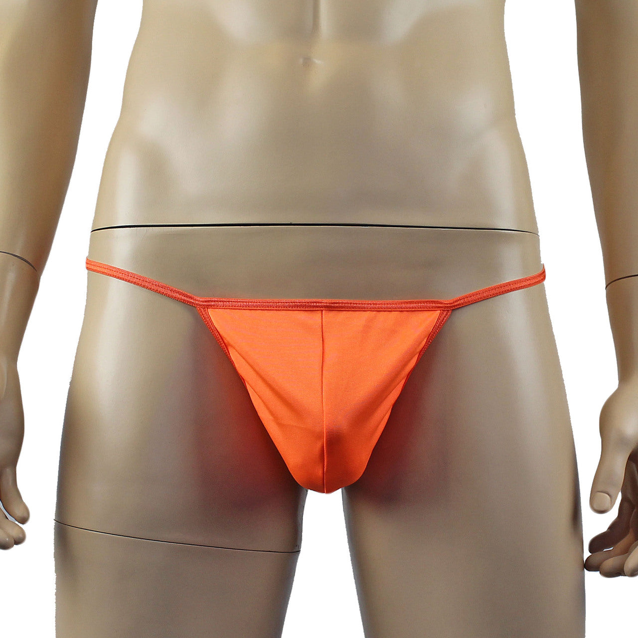 Mens Mick Keep It Simple Spandex Pouch G string with Thin Elastic Orange