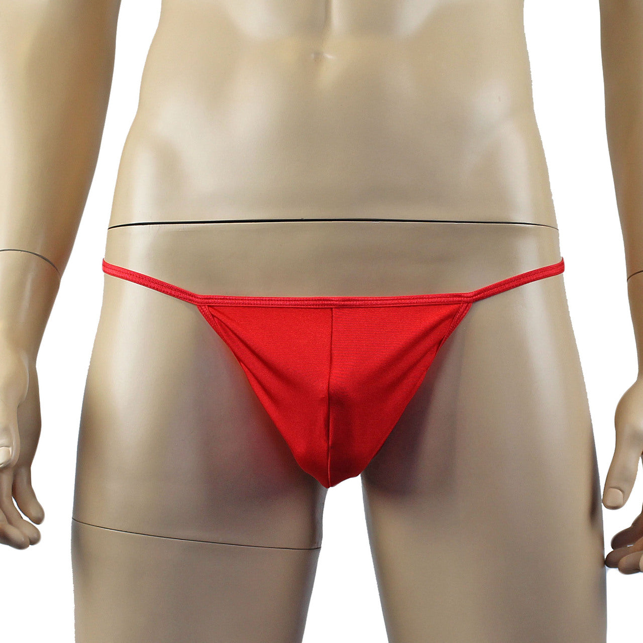 Mens Mick Keep It Simple Spandex Pouch G string with Thin Elastic Red