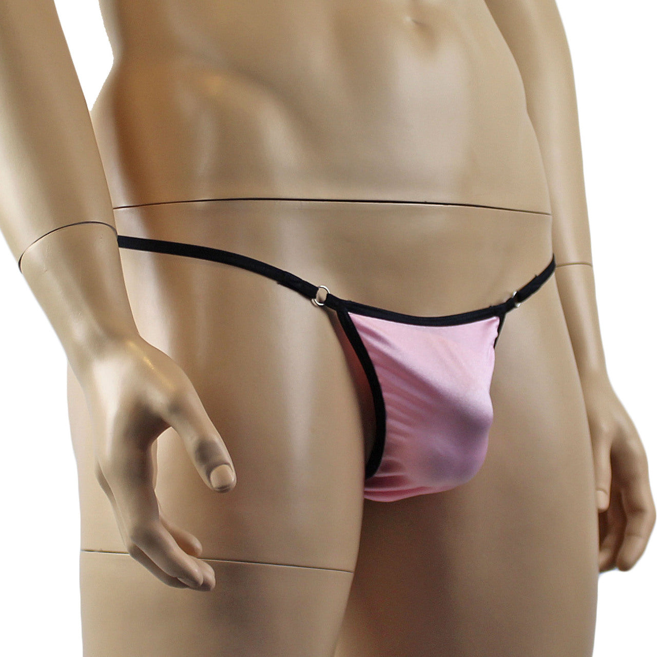 Mens Max Sexy and Cute Mini Pouch Front G string Light Pink