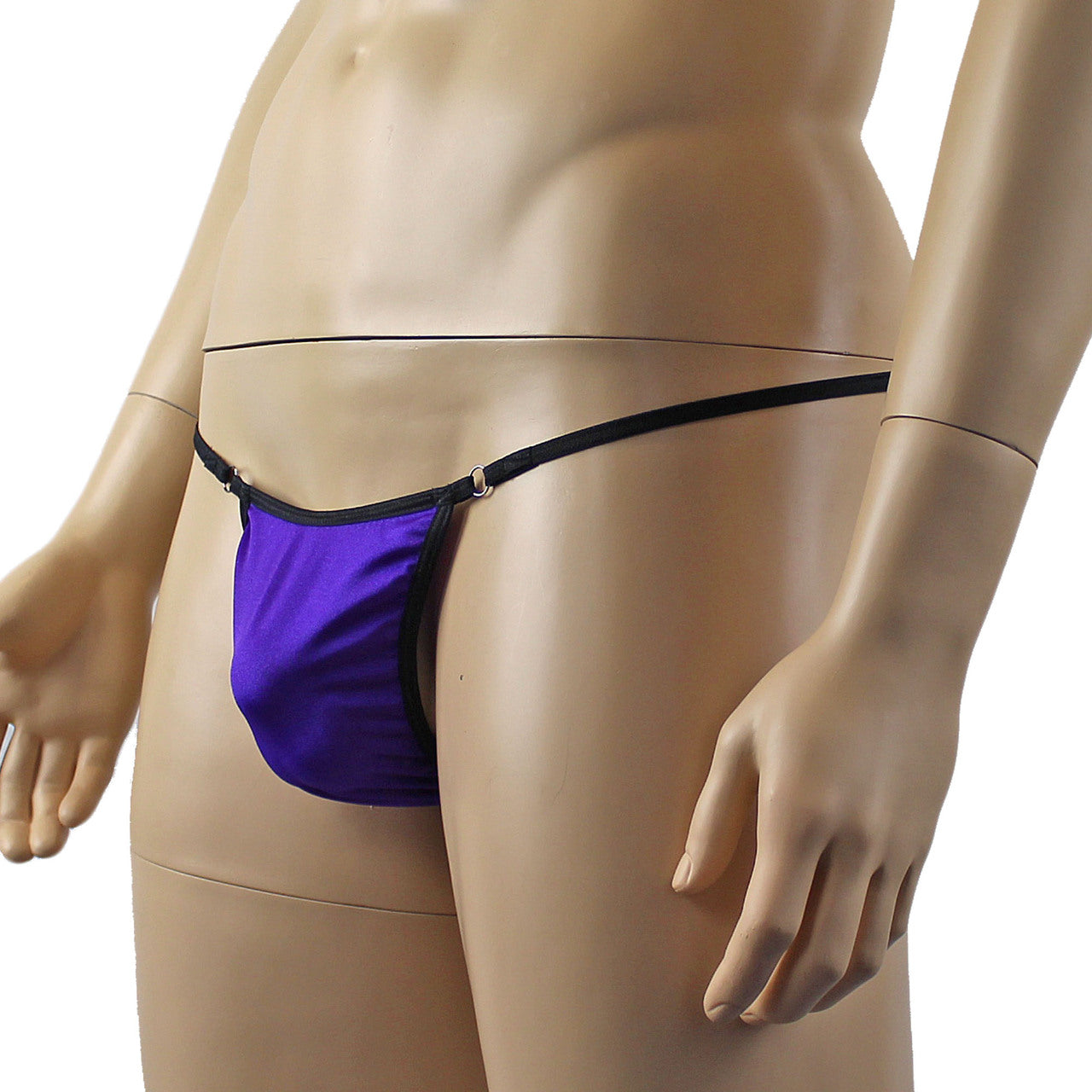 Mens Max Sexy and Cute Mini Pouch Front G string Purple