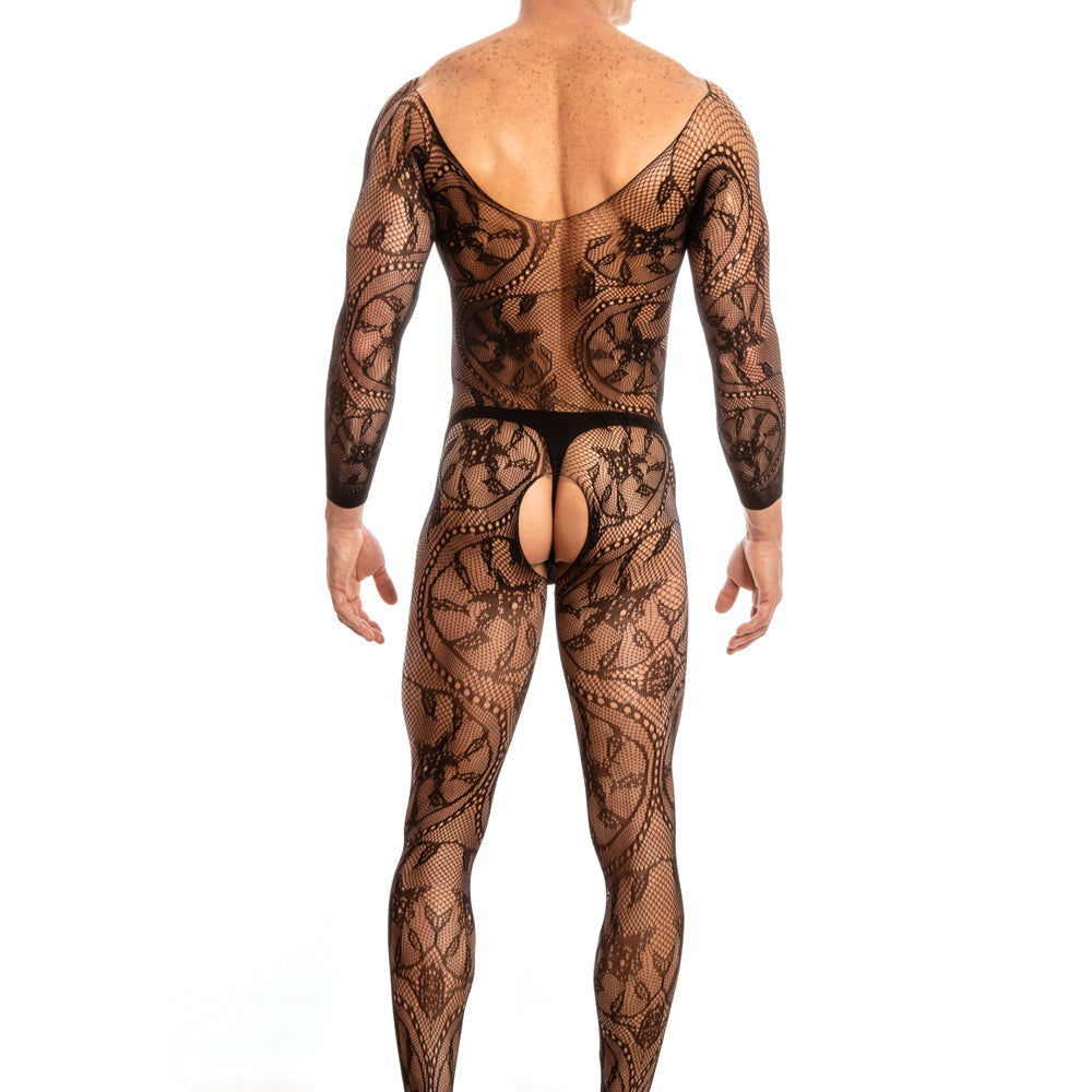 Secret Male SMC004 Mens Lace Long Sleeve Bodystocking